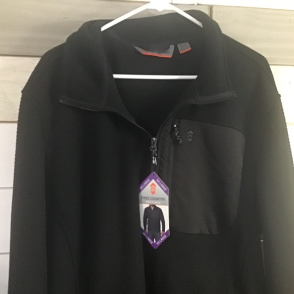 COPY - Mens Free Country Jet Black Grid Fleece XXL - Picture 10 of 10